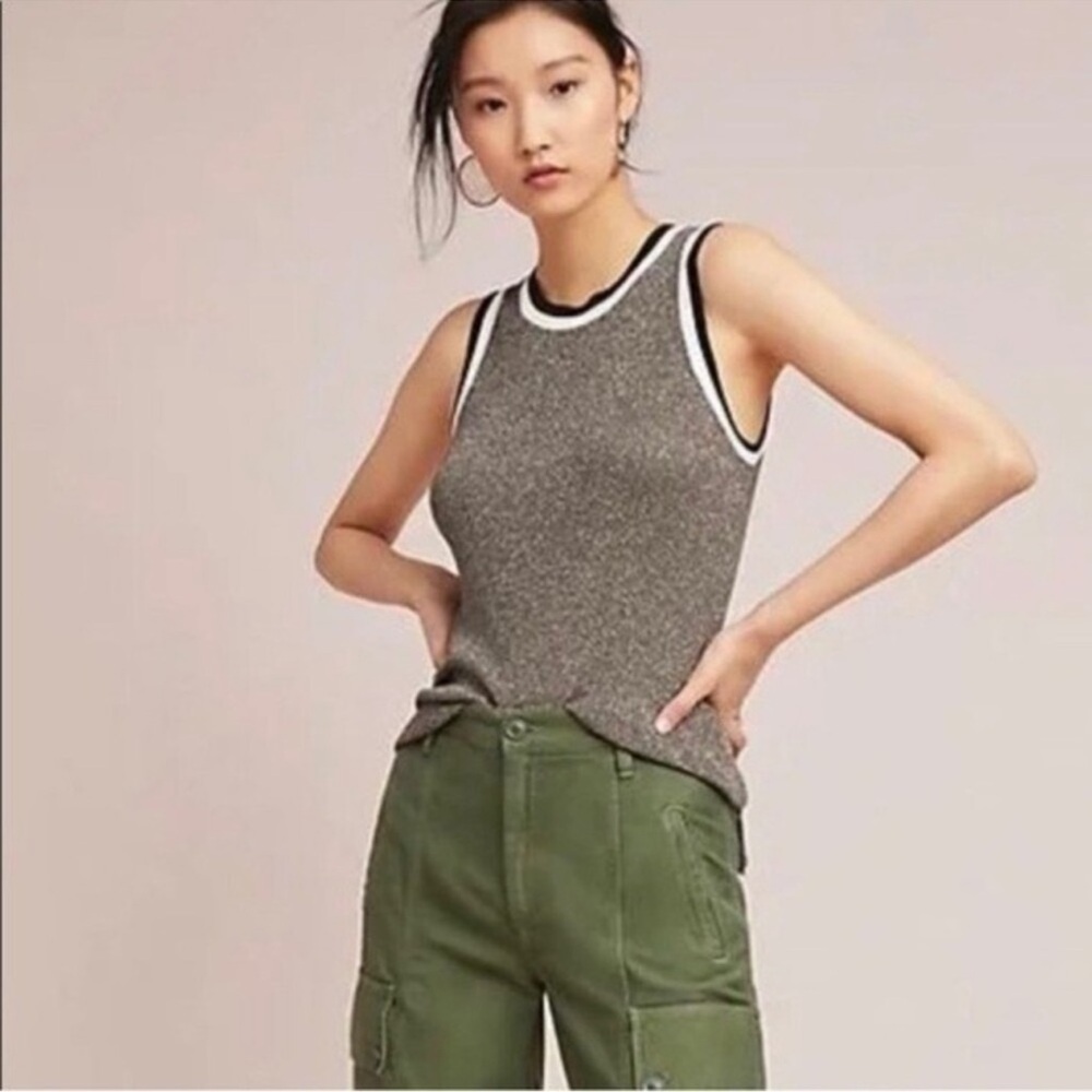 Anthropologie Moth Valeria Shine Tank Sz Large